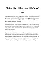 Những tiêu chí lựa chọn tủ bếp phù hợp pot