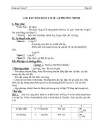 giải bài toán bằng cách lập hệ phương trình - giáo án môn toán lớp 9