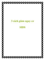 3 cách giảm nguy cơ SIDS potx