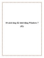 10 cách tăng tốc khởi động Windows 7 (P2) pot