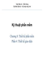 Kỹ thuật phần mềm - Chương 8: Thiết kế phần mềm - Phần 4: Thiết kế giao diện doc