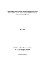 An Assessment of the Economic Impact of the Rosemont Copper Project on Pima County, Arizona using the IMPLAN Regional Economic Forecasting Model ppt
