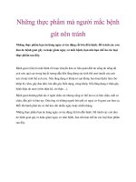 Những thực phẩm mà người mắc bệnh gút nên tránh pot