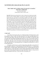 PHÁT TRIỂN RỪNG TRỒNG KINH TẾ Ở HUYỆN NAM ĐÔNG TỈNH THỪA THIÊN HUẾ