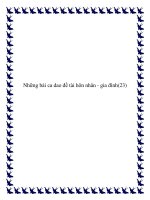 Những bài ca dao đề tài ca ngợi tình yêu gia đình potx