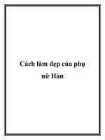 Cách làm đẹp của phụ nữ Hàn docx