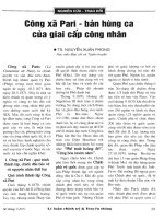 Báo cáo khoa học:Công xã Pari bản hùng ca của giai cấp công nhân pdf