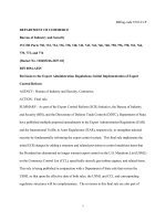 Revisions to the Export Administration Regulations: Initial Implementation of Export doc