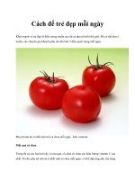 Cách để trẻ đẹp mỗi ngày ppt