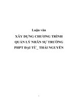 Luận văn XÂY DỰNG CHƯƠNG TRÌNH QUẢN LÝ NHÂN SỰ TRƯỜNG PHPT ĐẠI TỪ_ THÁI NGUYÊN docx