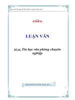 tin học văn phòng chuyên nghiệp