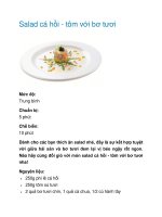 Salad cá hồi - tôm với bơ tươi ppt