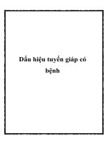 Dấu hiệu tuyến giáp có bệnh docx