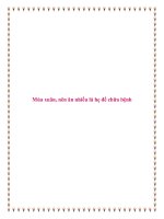 Mùa xuân, nên ăn nhiều lá hẹ để chữa bệnh. docx