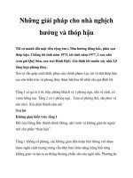 Những giải pháp cho nhà nghịch hướng và thóp hậu pot