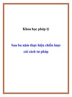 Sau ba năm thực hiện chiến lược cải cách tư pháp ppt