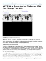 Why Remembering Christmas 1944 Can Change Your Life