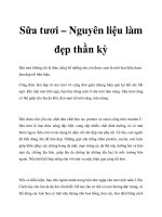 Sữa tươi – Nguyên liệu làm đẹp thần kỳ pdf