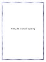 Những bài ca chủ đề nghĩa mẹ pptx