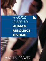 A QUICK GUIDE TO HUMAN RESOURCE TESTING pot