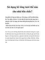 Sử dụng bê tông tươi thế nào cho nhà bền chắc? ppt