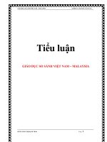 Tiểu luận: GIÁO DỤC SO SÁNH VIỆT NAM – MALAYSIA docx