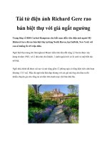 Tài tử điện ảnh Richard Gere rao bán biệt thự với giá ngất ngưởng pdf