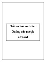 Tối ưu hóa website: Quảng cáo google adword docx