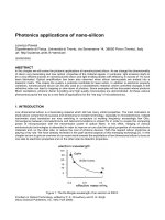 Pavesi photonics applications of nano silicon