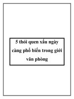 5 thói quen xấu ngày càng phổ biến trong giới văn phòng ppt