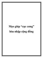 Mẹo giúp “cục cưng” hòa nhập cộng đồng ppt