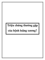 Triệu chứng thường gặp của bệnh loãng xương? pot