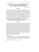 ẢNH HƯỞNG CỦA BỘT CÁ TRA TRONG KHẨU PHẦN LÊN NĂNG SUẤT VÀ CHẤT LƯỢNG THỊT GÀ LƯƠNG PHƯỢNG NUÔI TẠI NÔNG HỘ docx