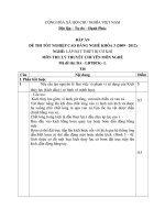 đáp án đề thi lý thuyết-lắp đặt thiết bị cơ khí-mã đề thi lđtbck – th (46)