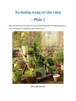 Xu hướng trang trí sân vườn – Phần 2 docx