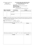 Đề thi toán trên máy tính cầm tay tỉnh Đồng Tháp lớp 12 năm 2011 potx