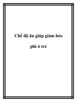 Chế độ ăn giúp giảm béo phì ở trẻ docx