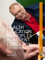 HealtH education PrinciPles in Patient education: A literature review of selected health education principles used in patient education pdf