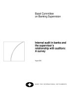 Internal audit in banks and the supervisor’s relationship with auditors: A survey pdf