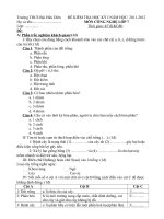 ĐỀ KIỂM TRA HỌC KỲ I NĂM HỌC: 2011-2012 Môn Công nghệ 7 ppt