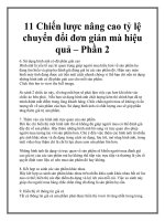 11 Chiến lược nâng cao tỷ lệ chuyển đổi đơn giản mà hiệu quả – Phần 2 potx