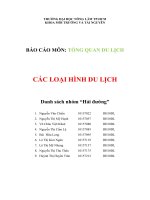CÁC LOẠI HÌNH DU LỊCH ppt