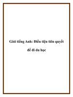 Giỏi tiếng Anh: Điều tiện tiên quyết để đi du học pot