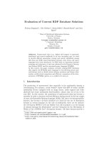 Evaluation of Current RDF Database Solutions ppt