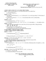 KIỂM TRA CHẤT LƯỢNG KỌC KỲ I NĂM HỌC 2011 – 2012 MÔN: TOÁN 10 doc