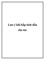 Lưu ý khi hấp tinh dầu cho tóc potx