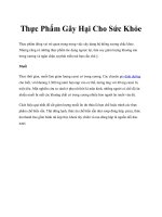 Thực Phẩm Gây Hại Cho Sức Khỏe docx