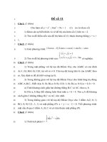 Đề thi thử đại học môn toán năm 2013 - THPT Lý Thường Kiệt - Hải Phòng - Đề số 11 potx