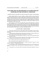 Tách dòng gen 16s arn riboxom từ vi khuẩn phân hủy thuốc bảo vệ thực vật methyl parathion 