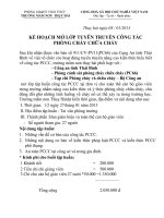 KẾ HOẠCH MỞ LỚP TUYÊN TRUYỀN CÔNG TÁC PHÒNG CHÁY CHỮA CHÁY potx